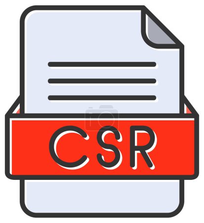 Ilustración de Icono web del archivo CSR, ilustración vectorial - Imagen libre de derechos