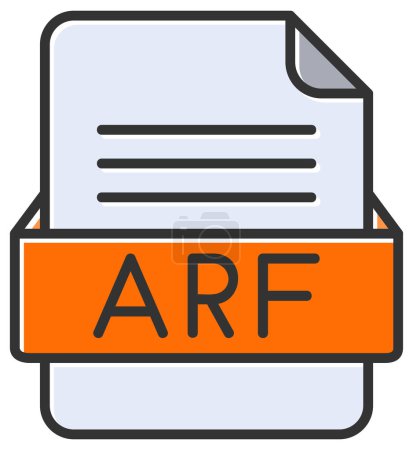 Illustration for ARF file web icon, vector illustration - Royalty Free Image