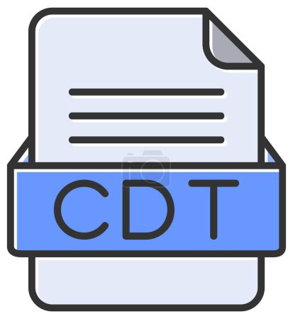 Ilustración de Icono web del archivo CDT, ilustración vectorial - Imagen libre de derechos