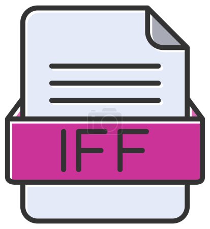 Illustration for IFF file web icon, vector illustration - Royalty Free Image
