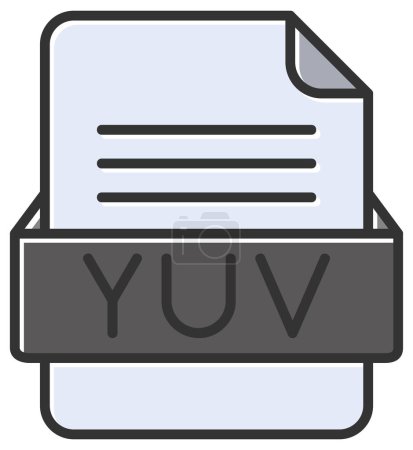Ilustración de Icono web del archivo YUV, ilustración vectorial - Imagen libre de derechos