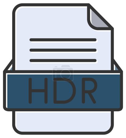 Téléchargez les illustrations : Fichier HDR icône web, illustration vectorielle - en licence libre de droit