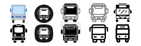Foto de El icono de bus en blanco y negro se utiliza para el diseño - Imagen libre de derechos