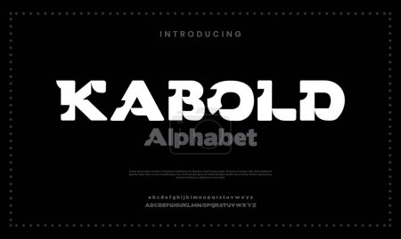 Illustration for Vector modern alphabet font. bold and bold letters. - Royalty Free Image