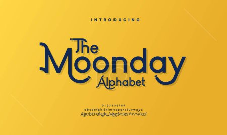 Illustration for Modern alphabet font, modern typography design for banner and typography - Royalty Free Image