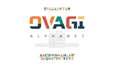 Illustration for Modern font. alphabet. letters from the latin alphabet. - Royalty Free Image