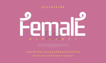 Illustration for Female and female alphabet font - Royalty Free Image