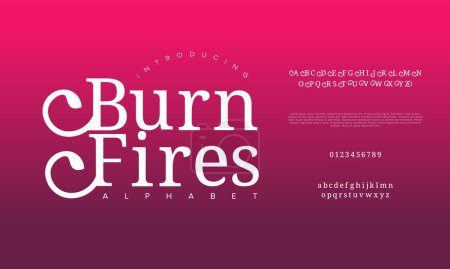 Illustration for Fire font. vector alphabet font - Royalty Free Image