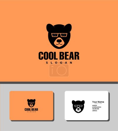 Téléchargez les illustrations : Logo ours cool simple et exceptionnel - en licence libre de droit