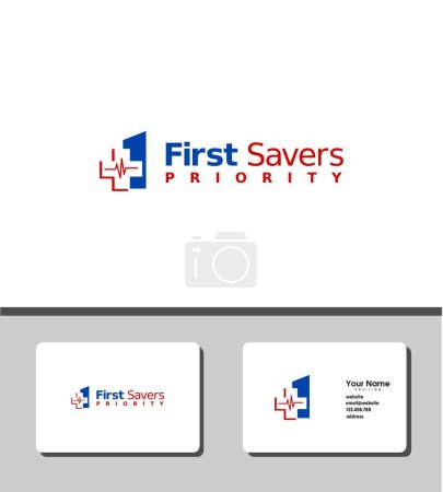 Illustration for Simple and outstanding first savers priority - Royalty Free Image