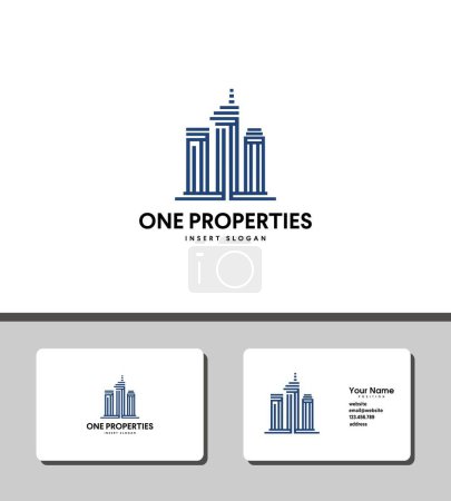 Téléchargez les illustrations : Logo d'une propriété simple et exceptionnel - en licence libre de droit