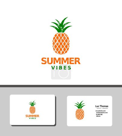 Illustration for Simple and outstanding summer vibes logo - Royalty Free Image