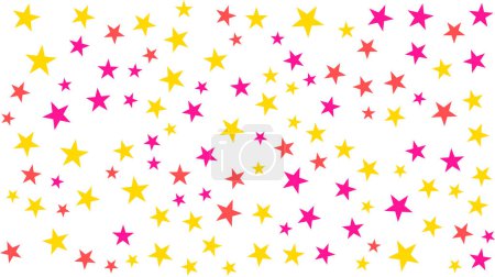 Téléchargez les photos : Motif sans couture vectoriel avec des étoiles sur un fond blanc - en image libre de droit