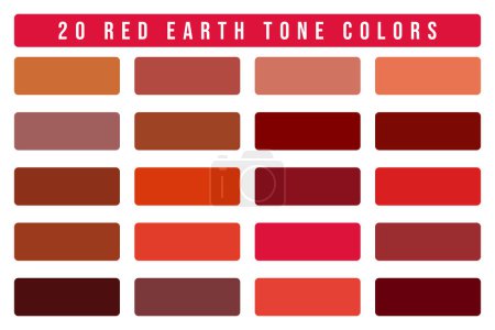 Foto de 20 colores de tono tierra roja - Imagen libre de derechos