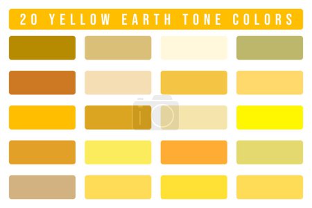 Photo for 20 yellow earth tone colors - Royalty Free Image