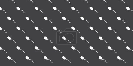 seamless pattern. Modern background with stylized spermatozoon