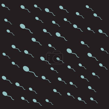 seamless pattern. Modern background with stylized spermatozoon
