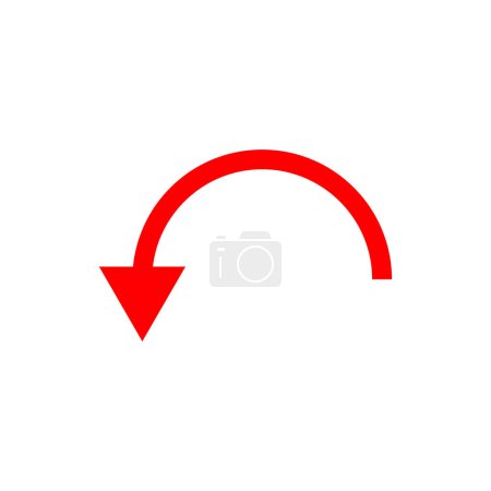 Photo for Curved red arrow on white - Royalty Free Image