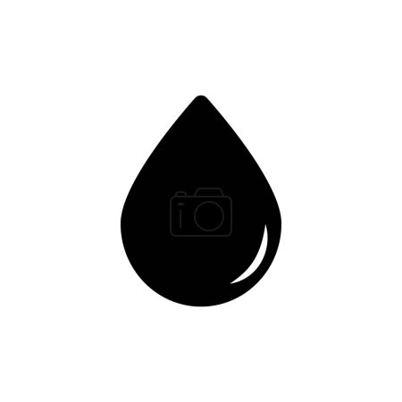 Téléchargez les photos : Icône de goutte noire sur fond blanc - en image libre de droit
