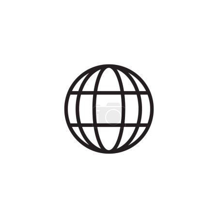 Téléchargez les photos : Icône Globe isolée sur blanc - en image libre de droit