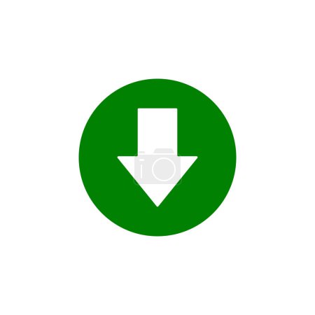 Téléchargez les photos : Icône de téléchargement vert, le téléchargement est prêt bouton sur fond blanc - en image libre de droit
