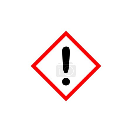 Téléchargez les photos : Symbole de danger chimique. Panneau d'étiquette chimique avec rectangle de couleur rouge - en image libre de droit