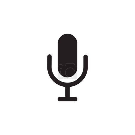 Foto de Microphone icon logo design template - Imagen libre de derechos