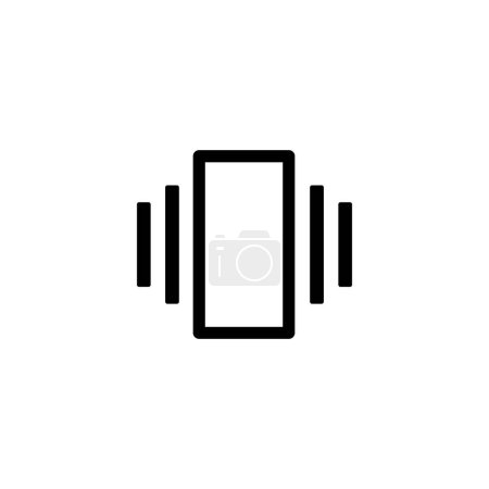 Foto de Icono de vibración del teléfono móvil aislado sobre fondo blanco - Imagen libre de derechos