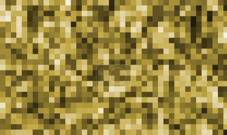 Téléchargez les photos : Golden Pixel Mosaic Luxueux fond de texture numérique - en image libre de droit