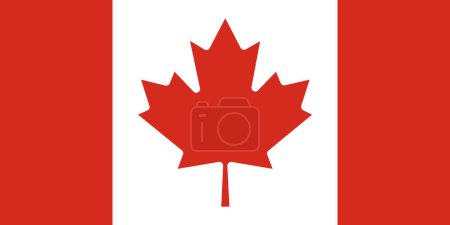 Die Nationalflagge von Kanada Vektor Illustration