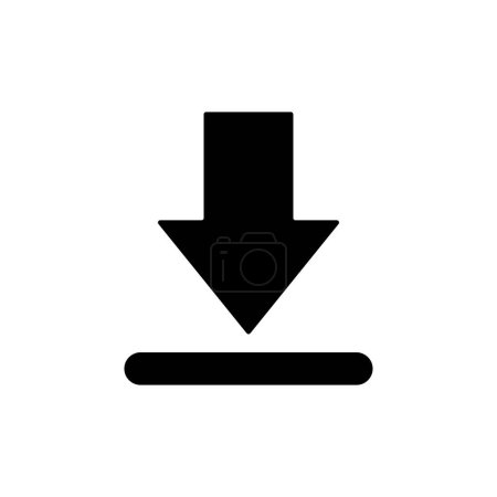 Téléchargez les illustrations : Téléchargement de l'icône vectorielle, installer le symbole isolé sur fond blanc - en licence libre de droit