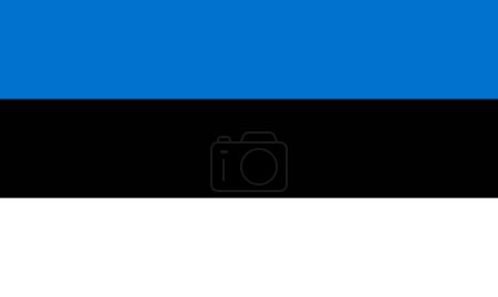 Ilustración de La bandera nacional de Estonia vector ilustración. Bandera de Estonia con el color correcto de la bandera civil exacta - Imagen libre de derechos