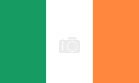 Téléchargez les illustrations : Le drapeau national de l'Irlande avec des couleurs officielles et des proportions précises. Illustration vectorielle du drapeau d'Irlande - en licence libre de droit