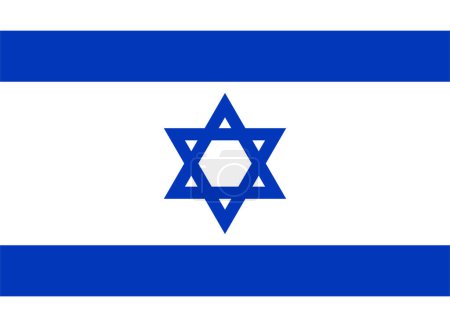 Téléchargez les illustrations : Le drapeau national d'Israël avec des couleurs officielles et des proportions précises. Illustration vectorielle du drapeau d'Israël - en licence libre de droit