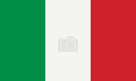 Ilustración de La bandera nacional de Italia con colores oficiales y proporciones precisas. Bandera de Italia vector ilustración - Imagen libre de derechos