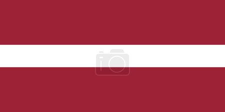Téléchargez les illustrations : Le drapeau national de la Lettonie avec des couleurs officielles et des proportions précises. Drapeau de Lettonie illustration vectorielle - en licence libre de droit