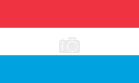 Téléchargez les illustrations : Le drapeau national du Luxembourg avec des couleurs officielles et des proportions précises. Drapeau du Luxembourg illustration vectorielle - en licence libre de droit