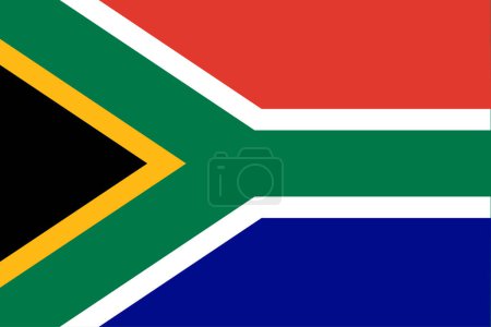 Illustration for The national flag of South Africa vector illustration - Royalty Free Image