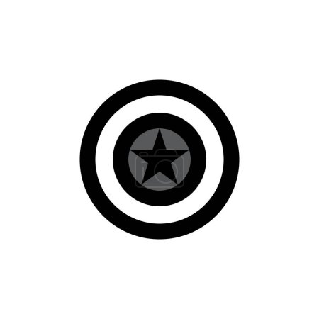 Téléchargez les illustrations : Icône vectorielle sheild Captain America islolated sur fond blanc - en licence libre de droit