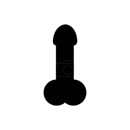 Illustration for Outline erectile penis icon, Male body organ vector symbol - Royalty Free Image