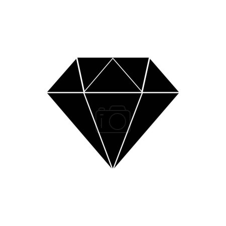 Illustration for Diamond vector icon isolated on white background - Royalty Free Image