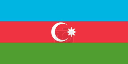 Illustration for National flag of Azerbaijan - Royalty Free Image