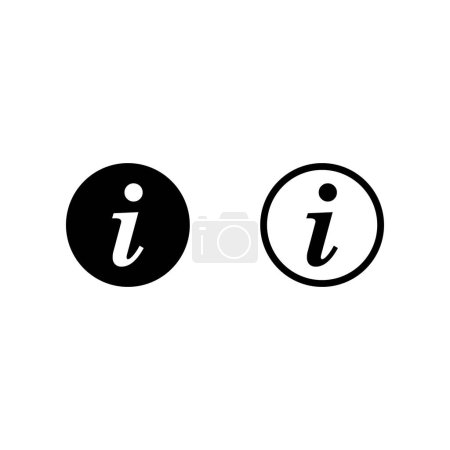 Ilustración de Conjunto de iconos de información, icono de información, ilustración del vector i botón - Imagen libre de derechos