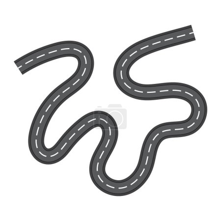 Illustration for Road icon on white background - Royalty Free Image