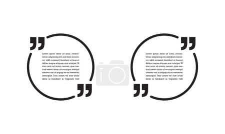 Illustration for Quote sign set icon on white background - Royalty Free Image