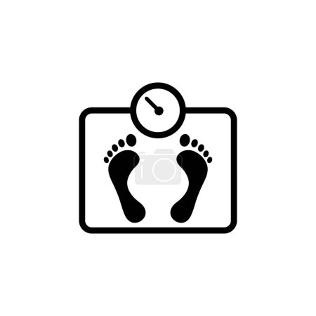 Illustration for Weight meter icon on white background - Royalty Free Image