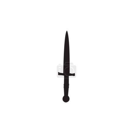 Ilustración de Daga cuchillo vector icono aislado sobre fondo blanco - Imagen libre de derechos