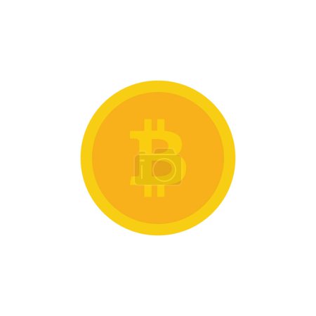 Téléchargez les illustrations : Icône Bitcoin sur fond blanc - en licence libre de droit