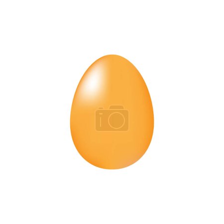 Ilustración de Icono de huevo dorado sobre fondo blanco - Imagen libre de derechos