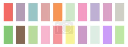 Ilustración de Conjunto de colores pastel sobre fondo blanco - Imagen libre de derechos